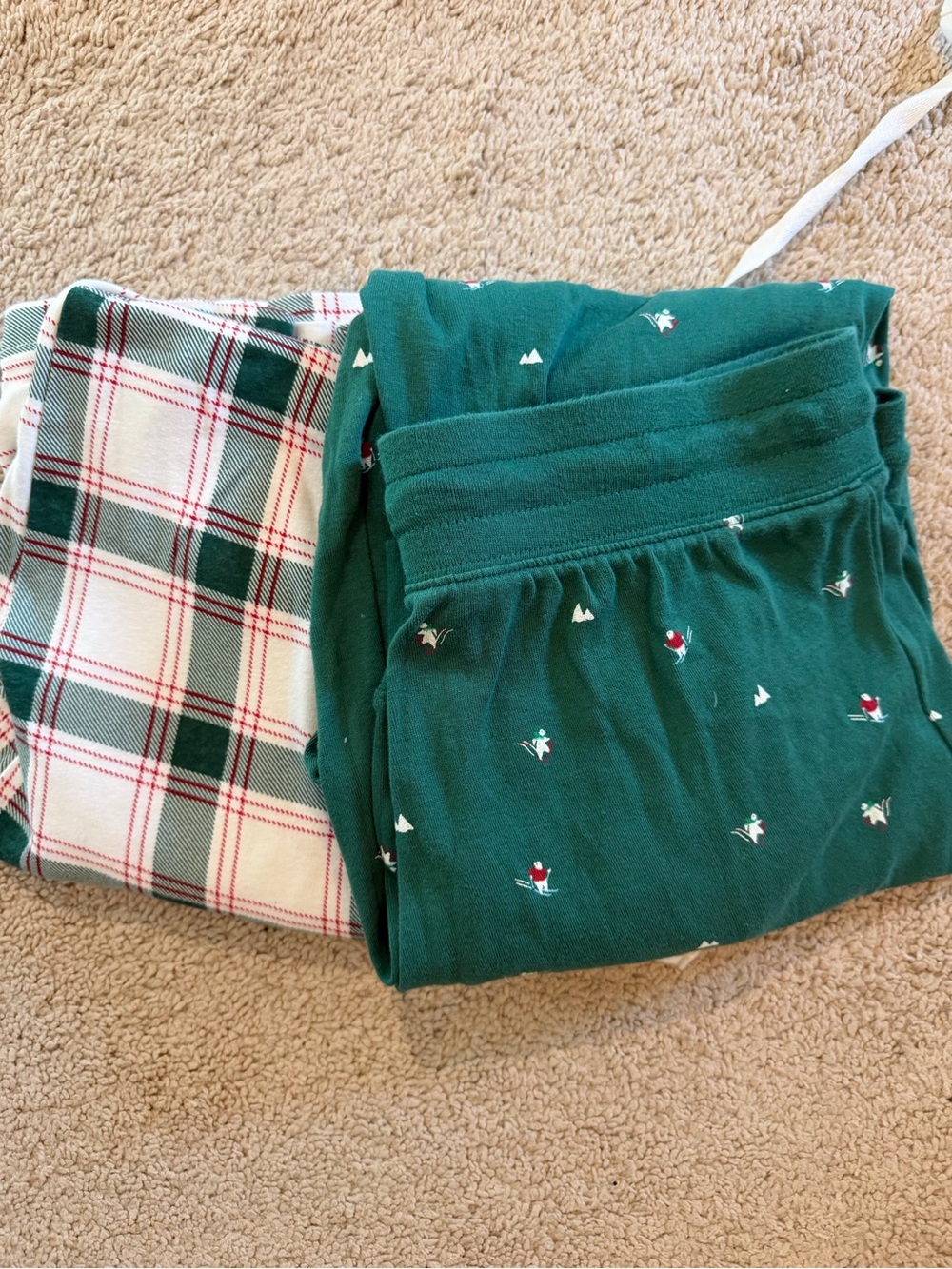 Wondershop Green Plaid & Ski Print Kids Pajama Bottoms